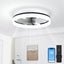 Ventilador techo 20pulg luz LED regulable 3000K-6500K