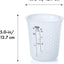 Taza medir silicón exprimir verter patrón Stay-Cool transparente