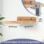 Estante flotante 5x6pulg madera rústica para dormitorio
