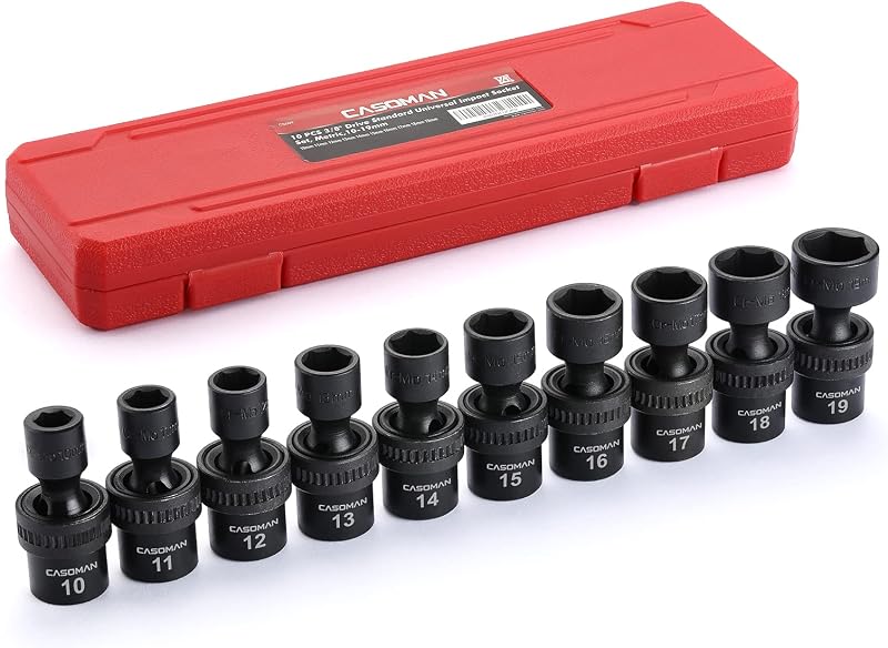10 Pzas Enchufe Impacto 3/8" 10-19mm CR-MO
