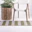 Alfombra rayas envejecida 2x6ft1" color verde/gris