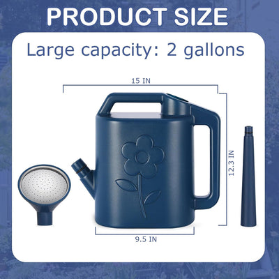 Regadera 2gal para plantas interior y exterior con pico largo
