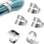 Set 6 servilleteros metal plateado para fiestas
