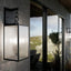Farol exterior 26pulg vidrio transparente negro texturizado