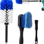 Kit cepillos limpieza ruedas llantas sin arañazos azul