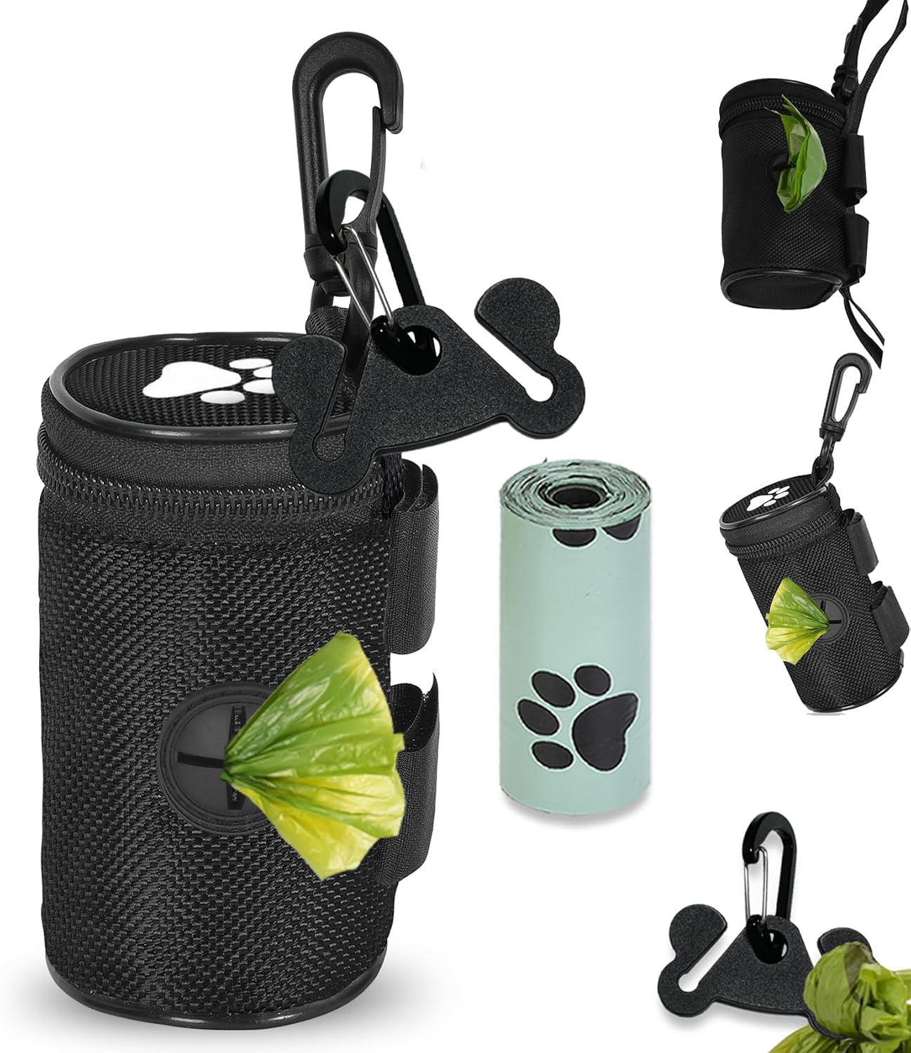 Dispensador bolsas basura perros con cremallera tela suave