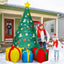 Árbol inflable Navidad 7" con LEDs para patio jardín