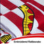 Bandera bordada Gadsden doble cara 2x3ft ojales latón
