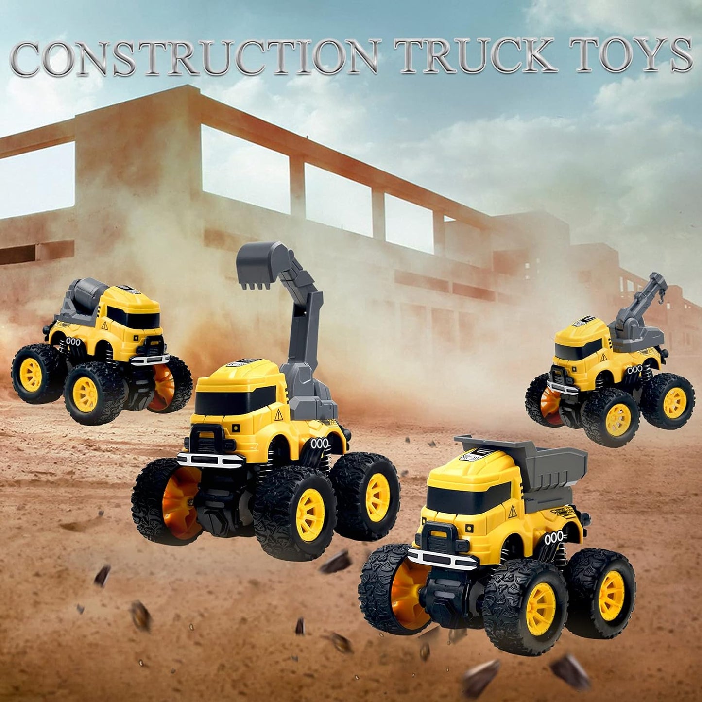 Camión construcción Push and Go 4en1 para niños