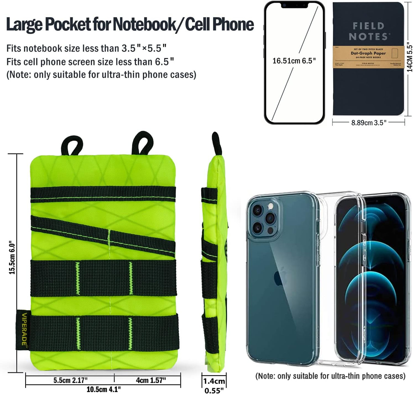 Bolsa herramientas con 4 bolsillos nylon cinturón EDC