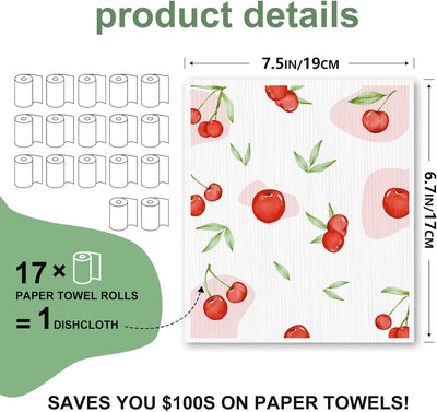 4 Pzas Paños cocina reutilizables súper absorbentes