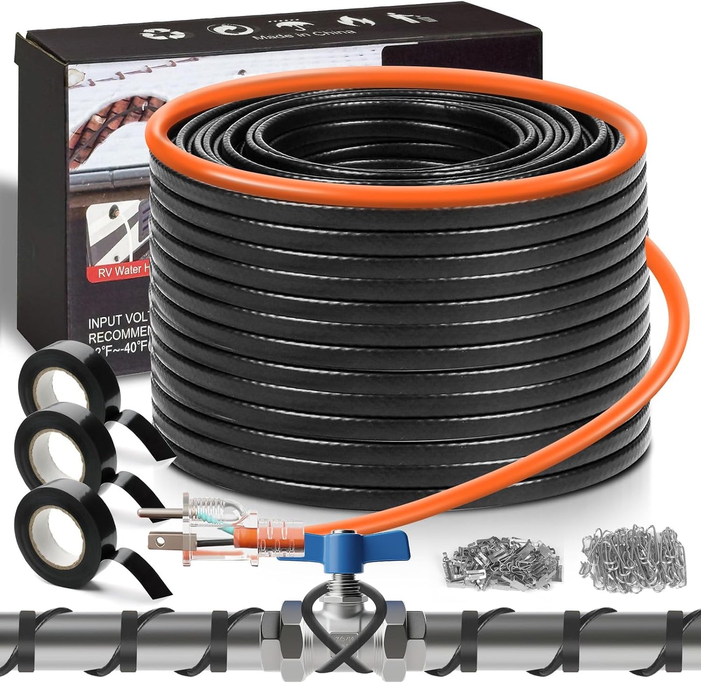 Cinta térmica 160ft para tuberías deshielo