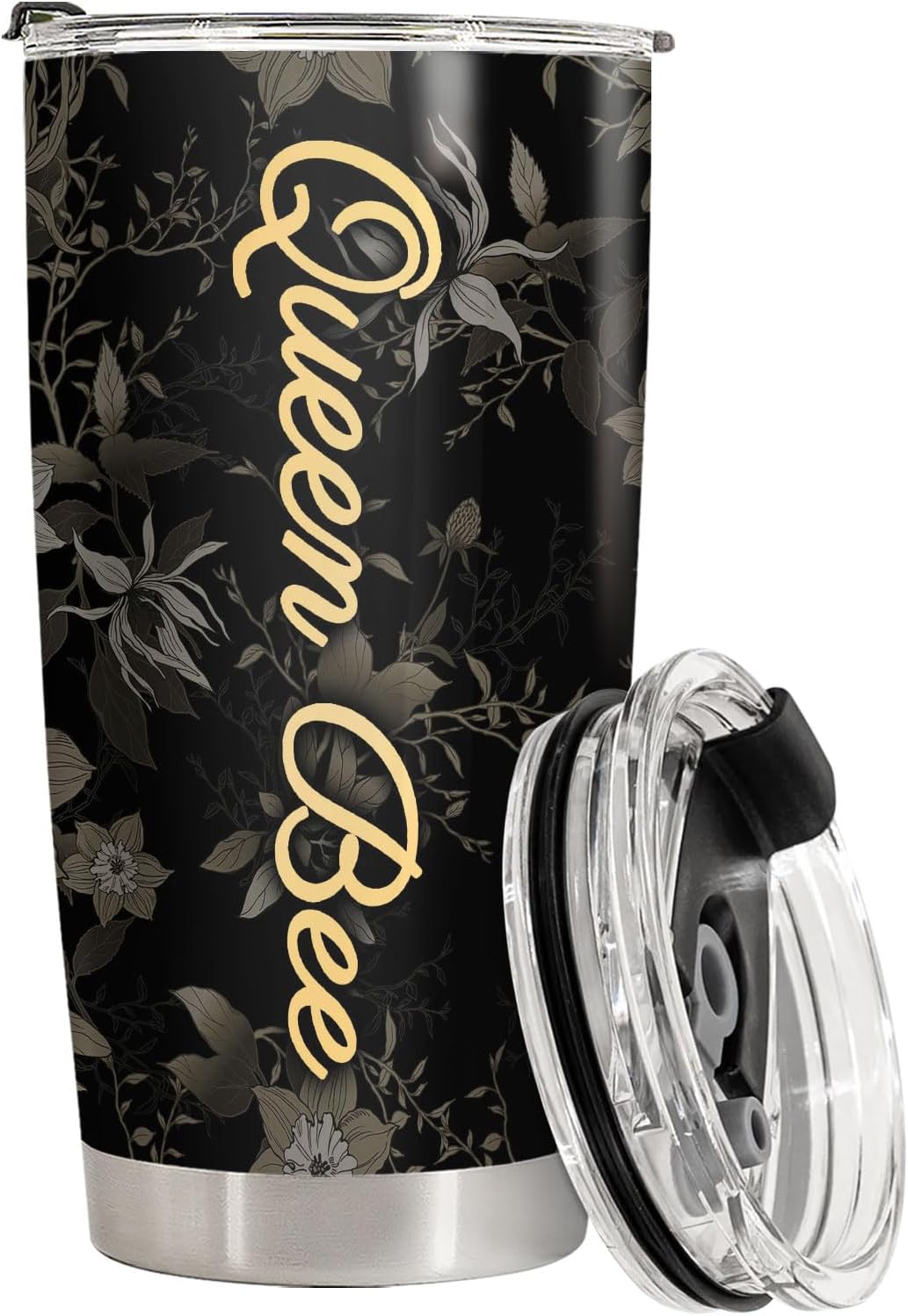 Vaso acero inox con tapa 20oz regalo abeja miel