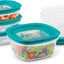 Set 12 Pzas Almacenamiento Alimentos Tapas Antifugas
