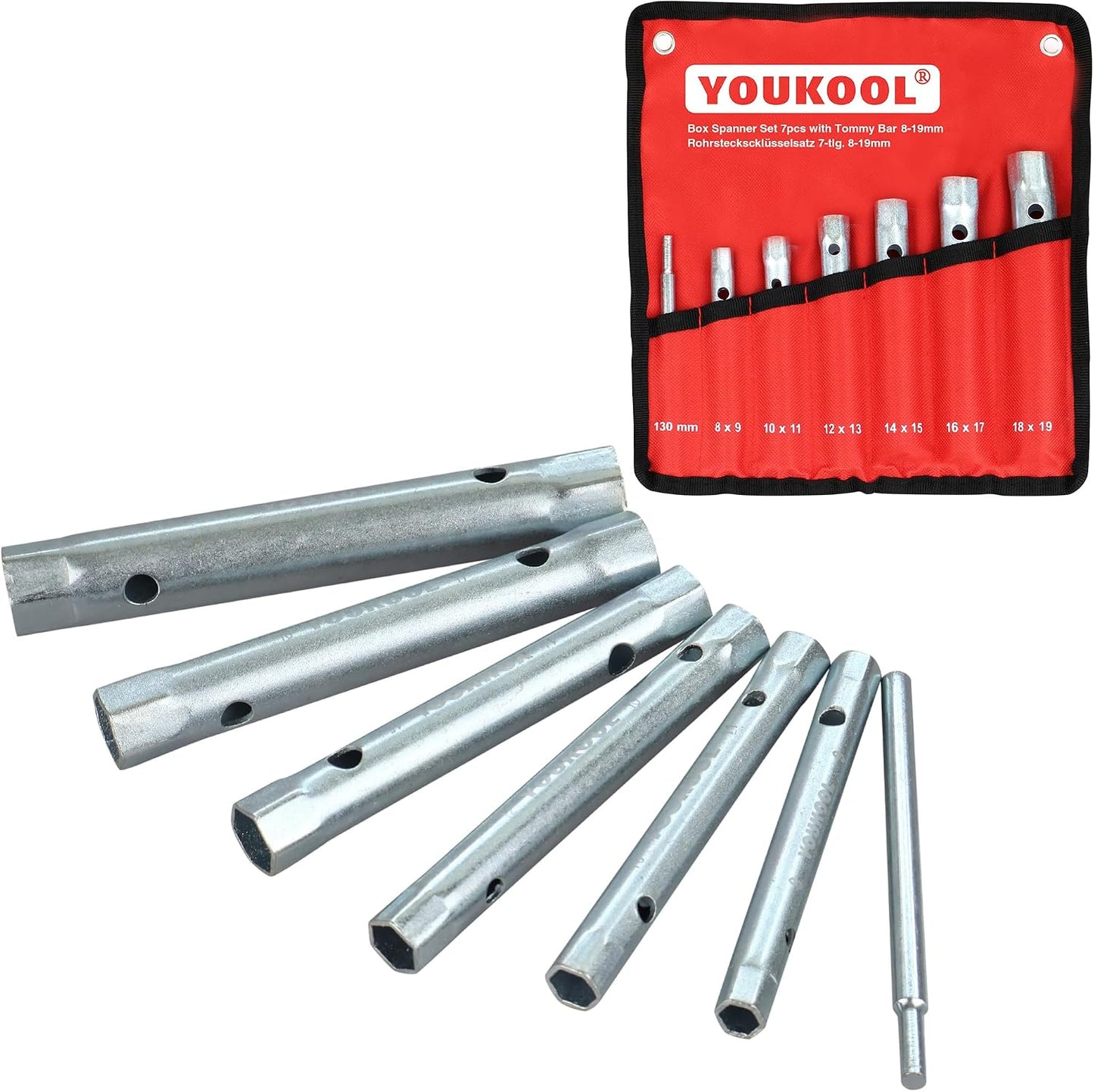 Set 7 Pzas Llaves Fontanero Doble Extremo 0.315-0.748"