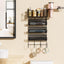 Organiz. herramientas cabello metal pared 4 niveles ganchos