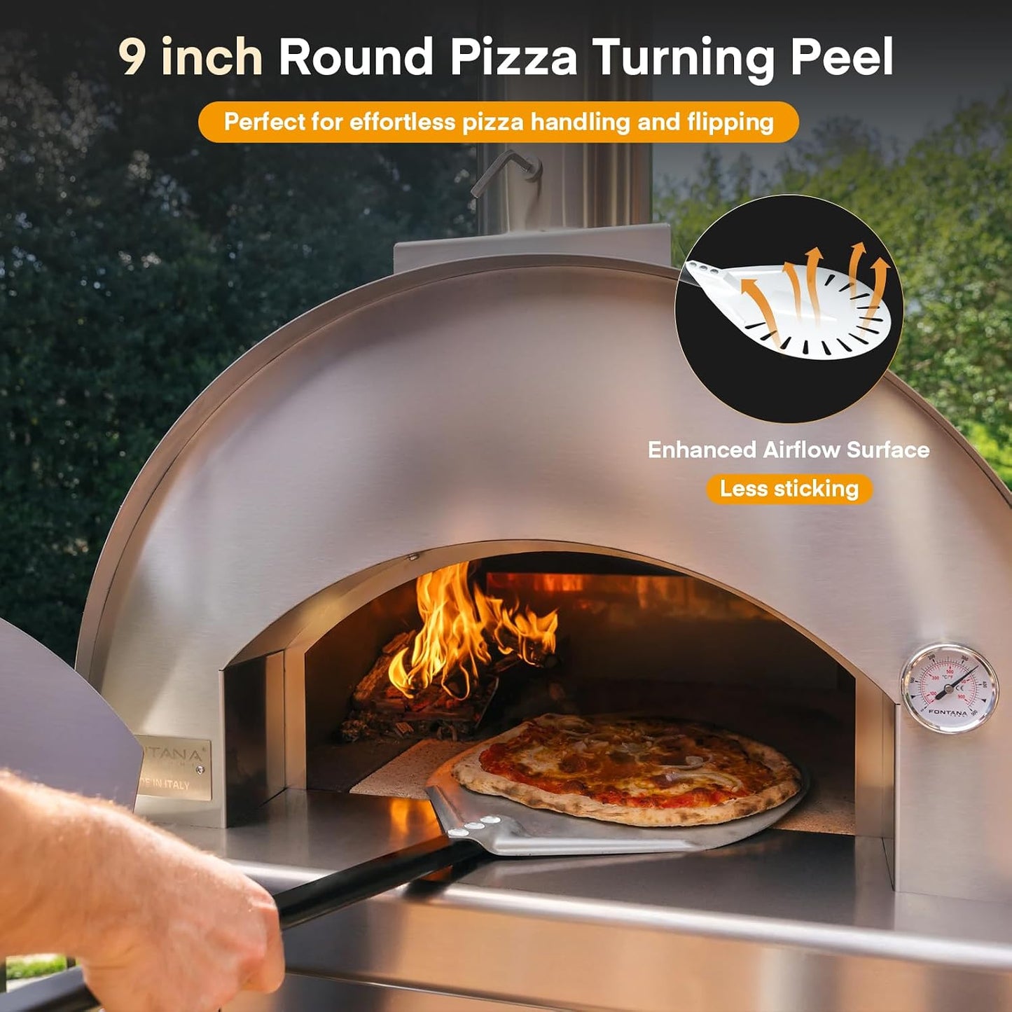 Kit 4 accesorios horno pizza 12pulg cepillo raspador