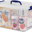 Contenedor plástico transparente 12qt con asa y cierre