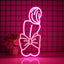 Letrero neón dama lazo rosa LED decoración pared USB