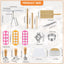 Kit 16 Pzas para hacer pasta, cortadores ravioles y rodillo