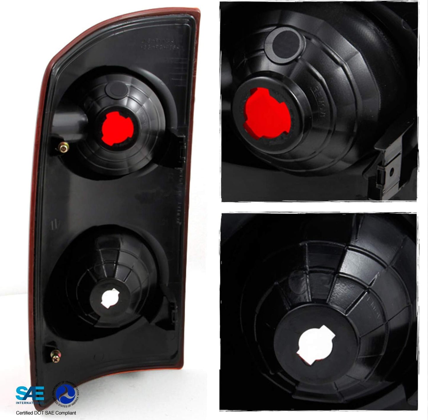 Set luces traseras Dodge Ram rojas transparentes
