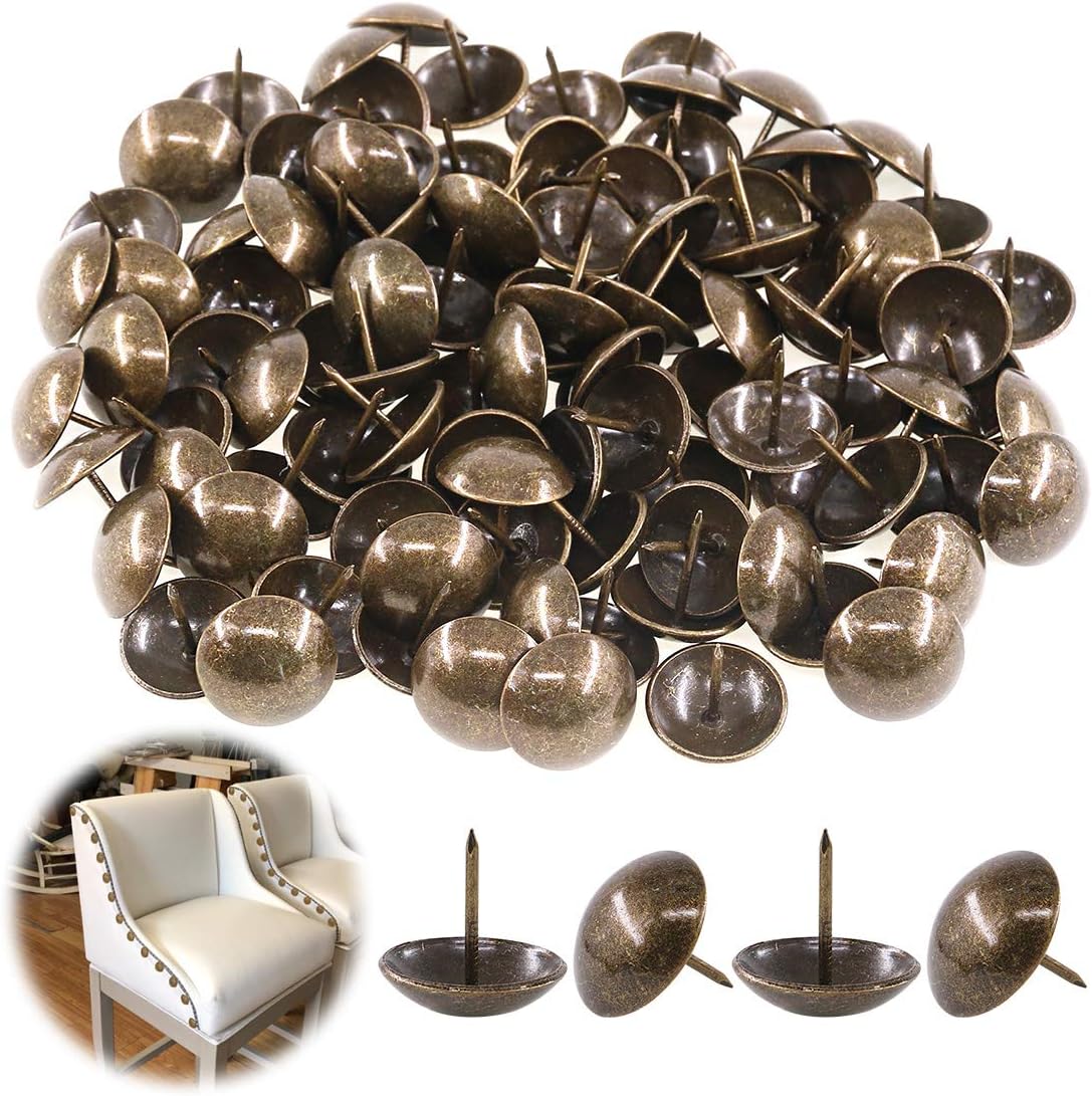 Set 100 Tachuelas Tapicería 1pulg Naturales Antiguas