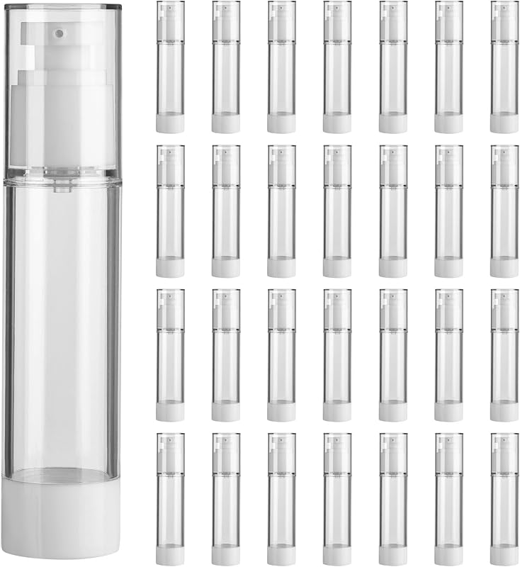 28 Botellas Bomba Sin Aire 1.7oz Viaje Dispensador