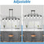Lámpara colgante isla cocina 43.3pulg 6 luces negra
