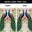 Banderas de pavo real 28x40" arpillera doble cara floral