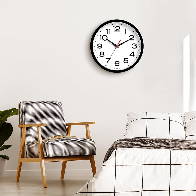 Reloj pared 14pulg silencioso sin tictac moderno analógico