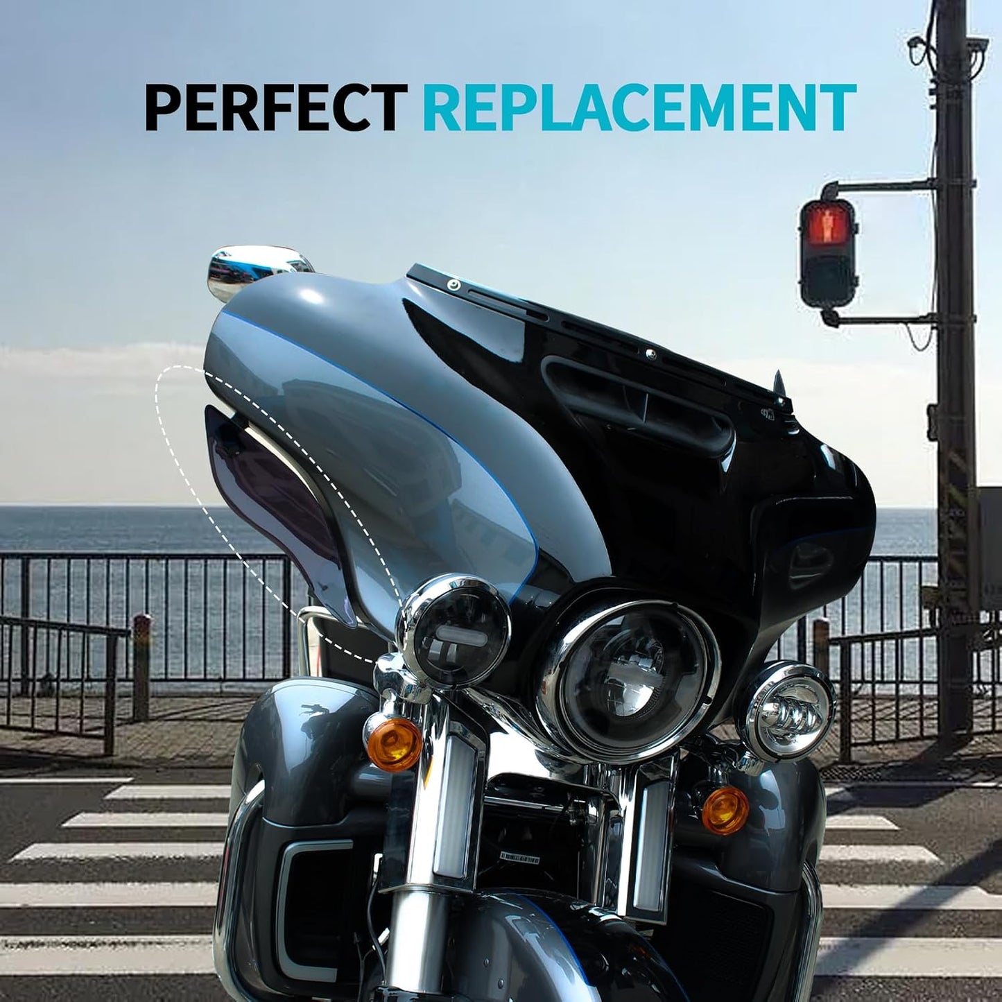 Deflectores viento color humo Harley Electra Glide 14-22