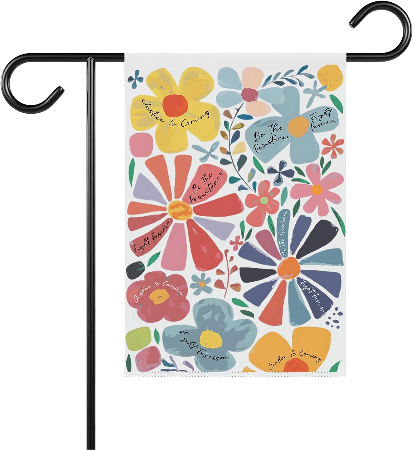 Bandera jardín flores bohemias anti Trum*P decoración