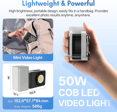 Luz LED CINEPEER CX50 2700K-6500K CRI96