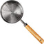 Taza medidora acero inox 8.5oz con mango madera gris