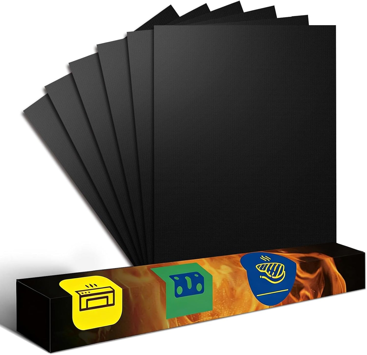 Tapete horno grande 17x25 6 pzas
