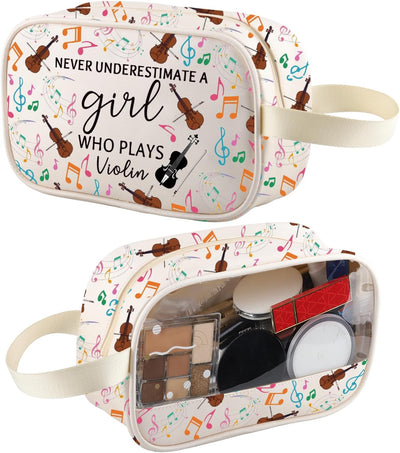 Bolsa maquillaje para niña violín moda