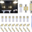 24 Pzas Bombillas LED T10 para Cúpula Interior Coche