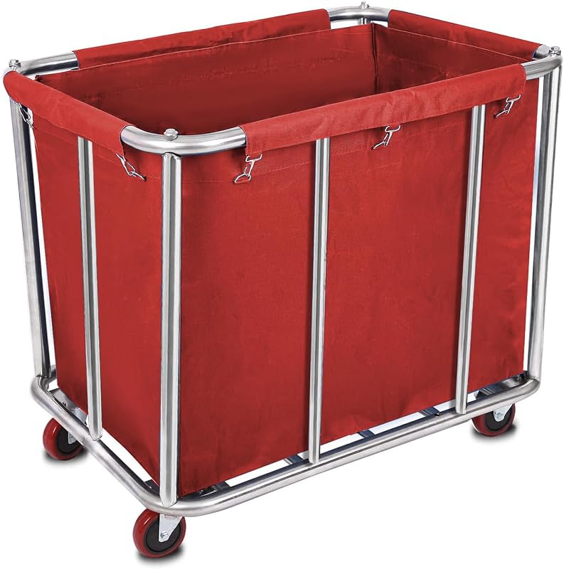 Carrito lavandería acero inox 260lb para hotel
