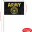Bandera mano escudo dorado ejército EE.UU. 5x8" 20uds