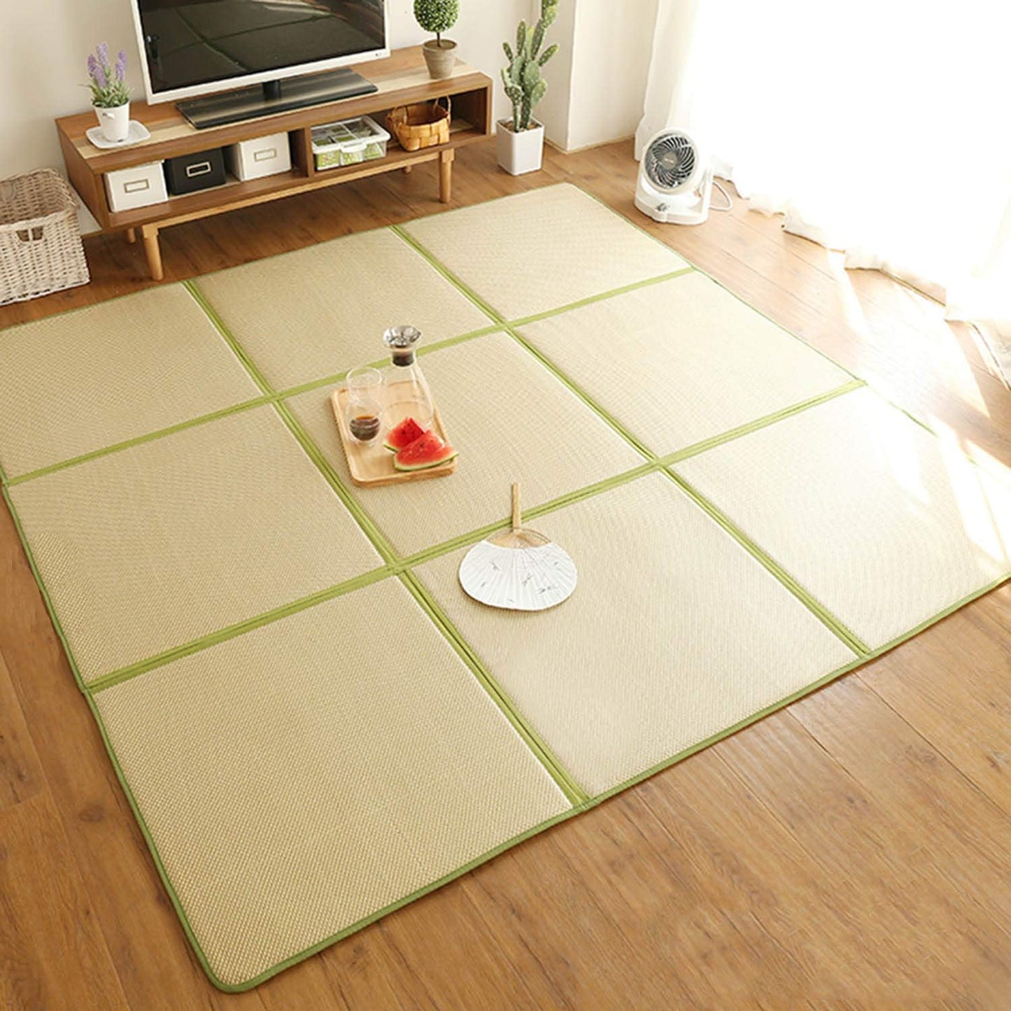 Tapete tatami ratán 71x71pulg espuma viscoelástica