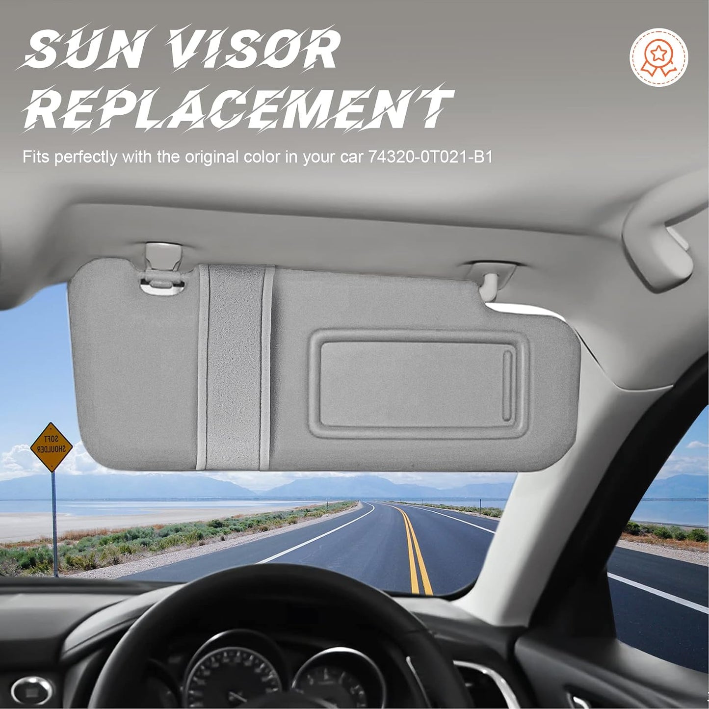Visera solar lateral derecha Toyota Venza gris