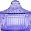 Tarro cristal con tapa joyero decorativo morado