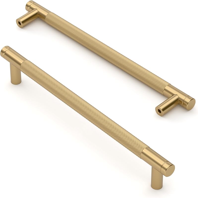10 Tiradores Gabinete 10" Bronce Champán Manijas Estriadas