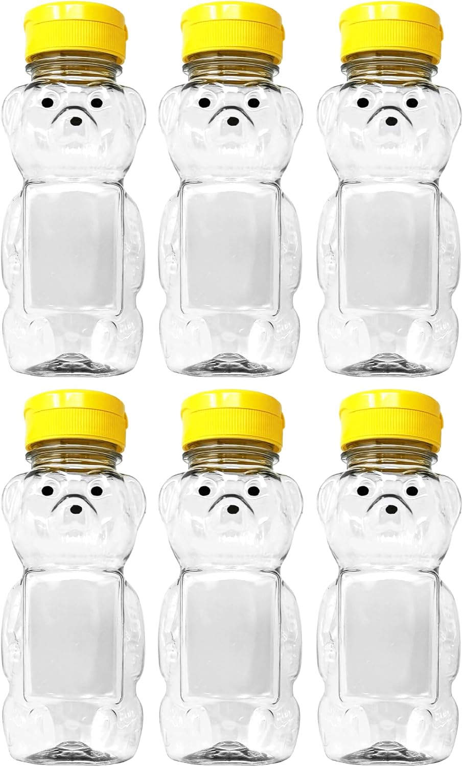 Osos miel tapas abatibles 12oz set 6 transparente