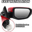 Espejo lateral pasajero Honda Civic 2016-21 plegable rojo