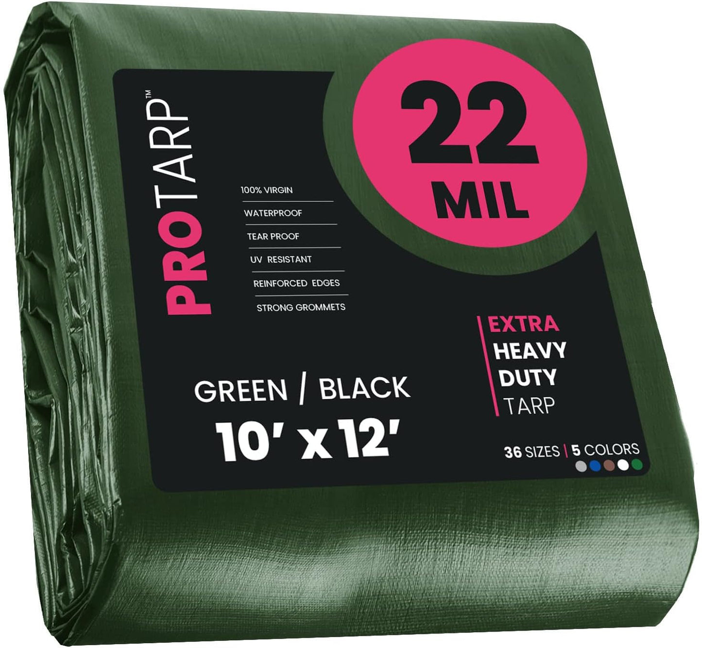 Lona polietileno 22mil resistente UV impermeable reforzada