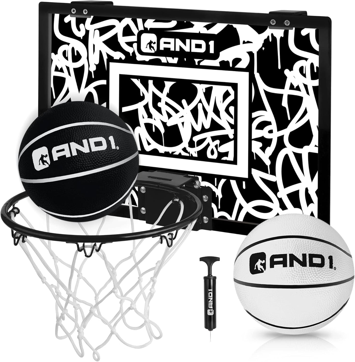 Mini aro baloncesto puerta con tablero antirrotura 18x12