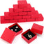 24 Cajas Regalo Joyas 3x3x1.4" para Collares Día Madre Rojo