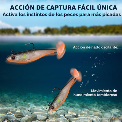 Lanzas pesca suave con anzuelos BKK para trucha y bass
