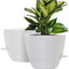 Macetas riego automático 10" pack 2 plástico blanco